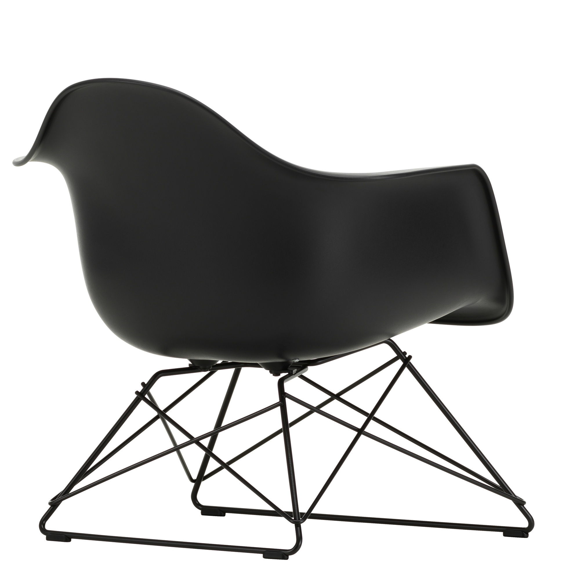 Vitra Eames Plastic Arm Rocking Chair RAR Schaukelstuhl Ahorn dunkel-Chrom-Weiss
