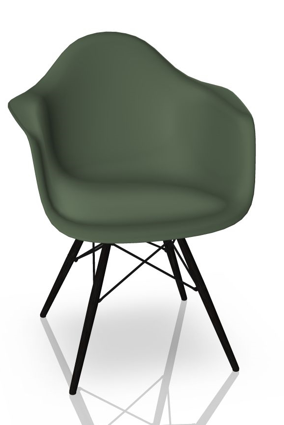 Eames Plastic Arm Chair DAW Stuhl Vitra Ahorn schwarz - Forest