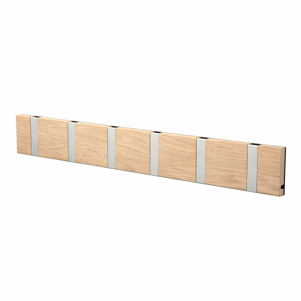 Knax Wandgarderobe waagrecht 6 Haken Loca