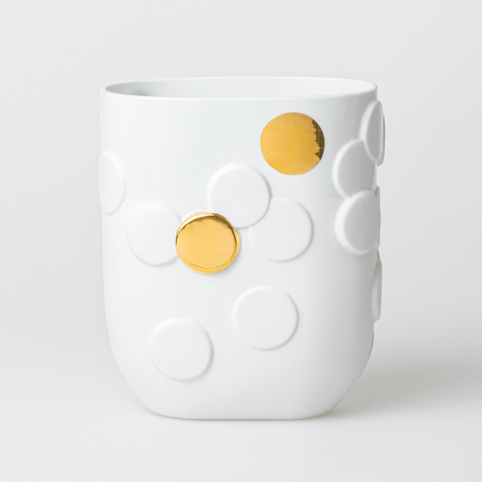 Goldener Punkt Vase Räder
