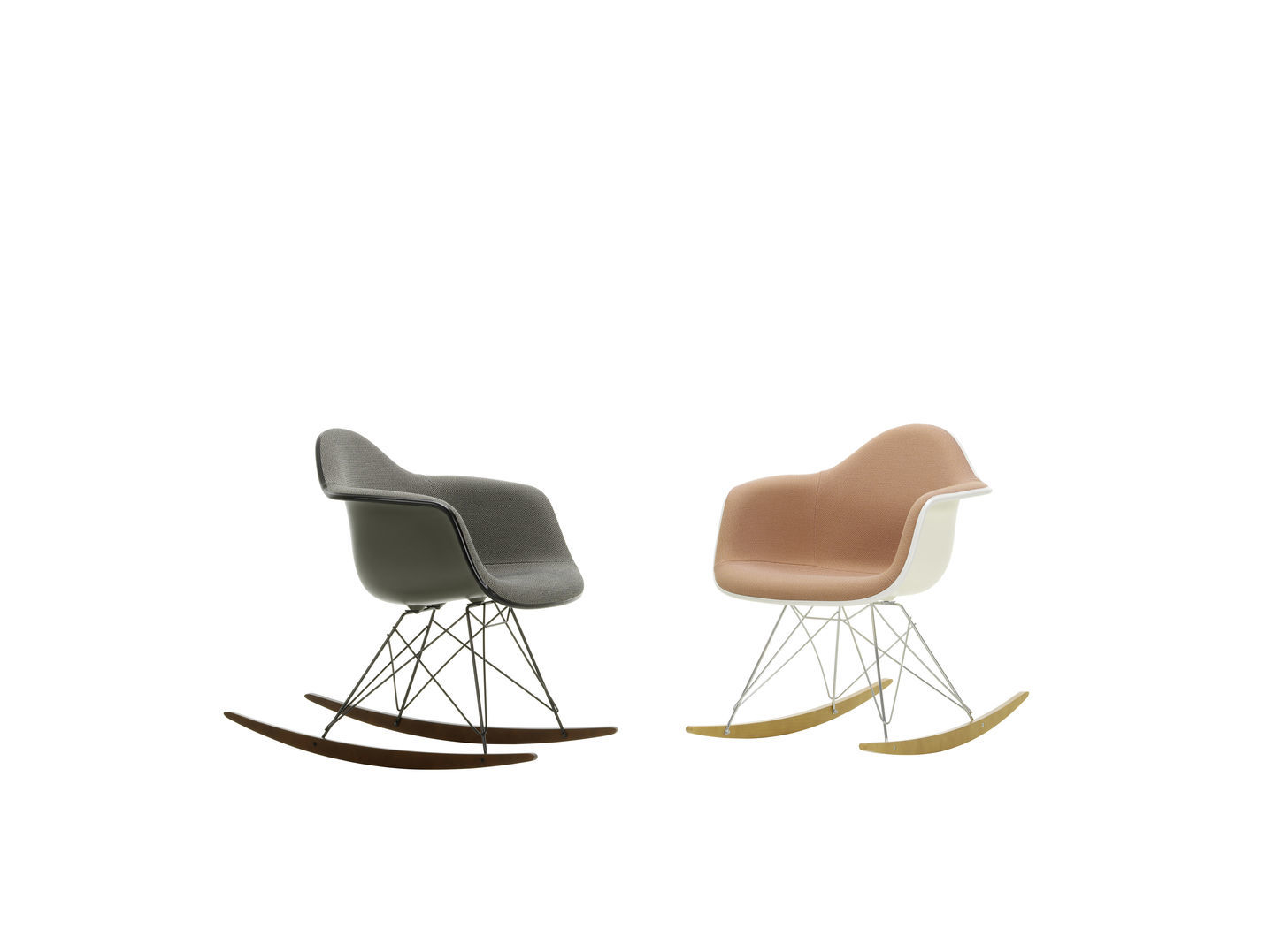 Eames Plastic Armchair RAR Schaukelstuhl Vollgepolstert Vitra