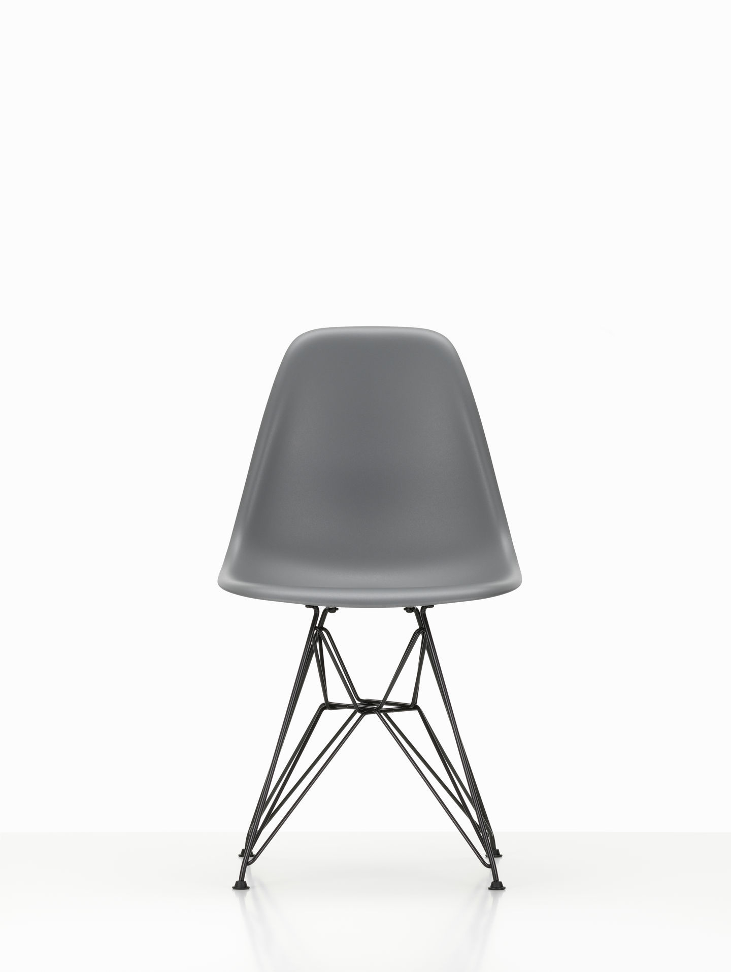 Eames Plastic Side Chair DSR Stuhl Vitra Schwarz-Granit grau