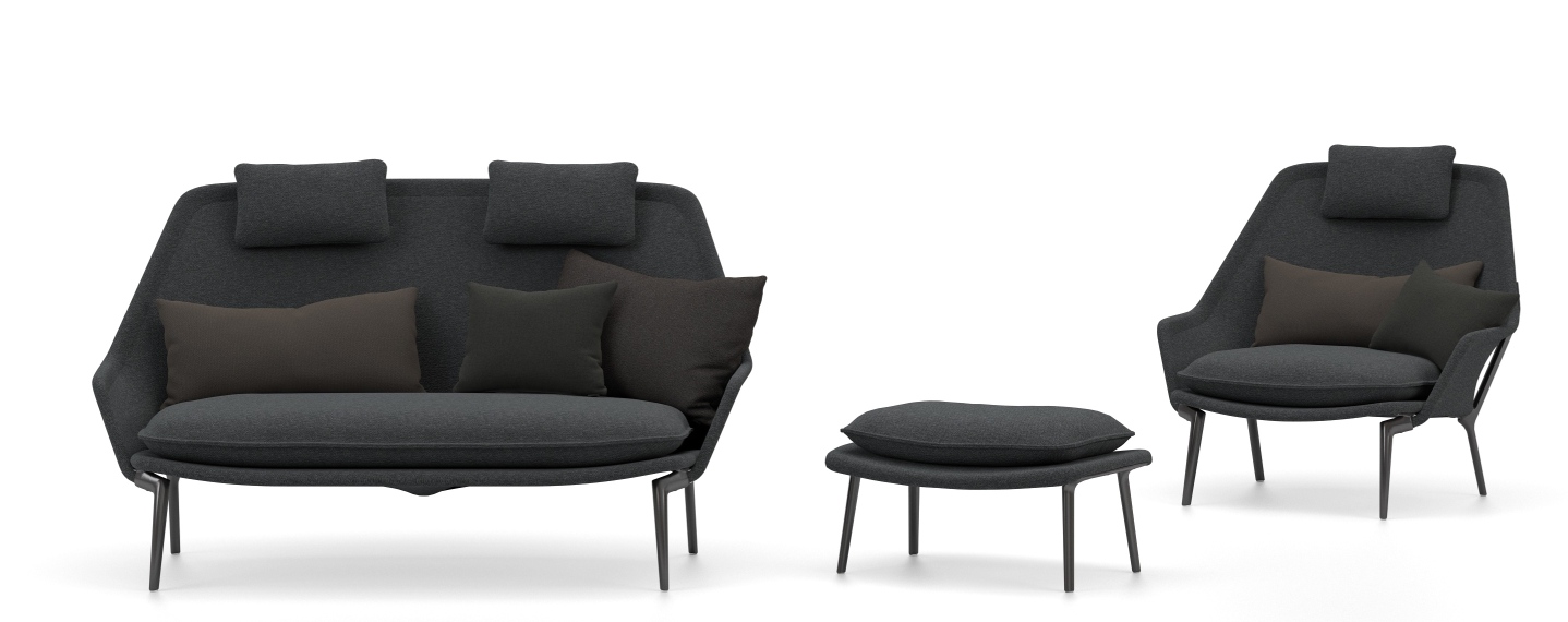 Slow Chair & Ottoman Sessel Stoff Vitra 