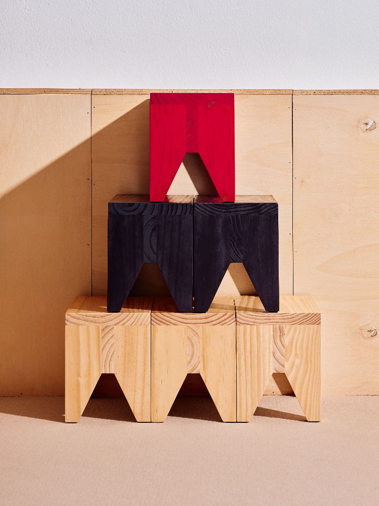 Manolito Stool Short Small Hocker Hay