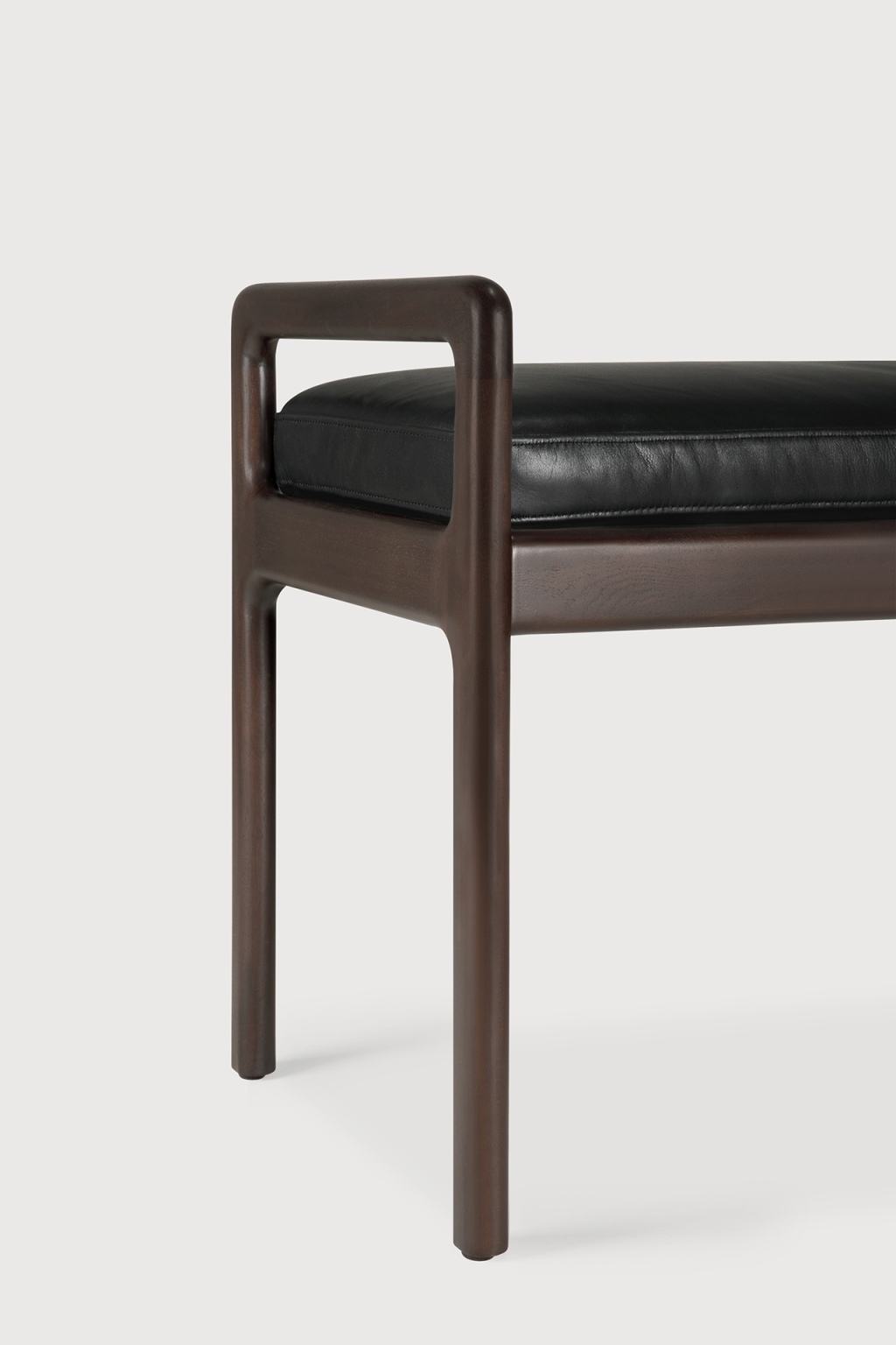 Jack Bench Bank mit Sitzpolster Leder schwarz Ethnicraft