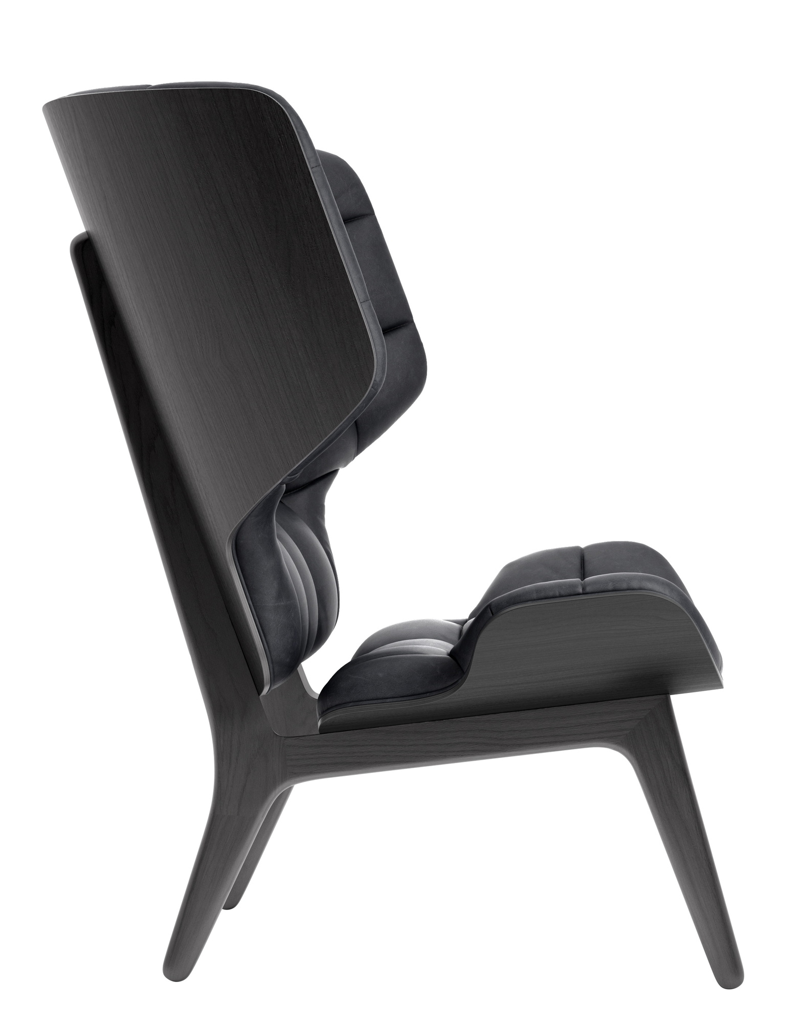 Mammoth Chair Sessel Lederbezug NORR11-Eiche schwarz Dunes Leder Anthracite