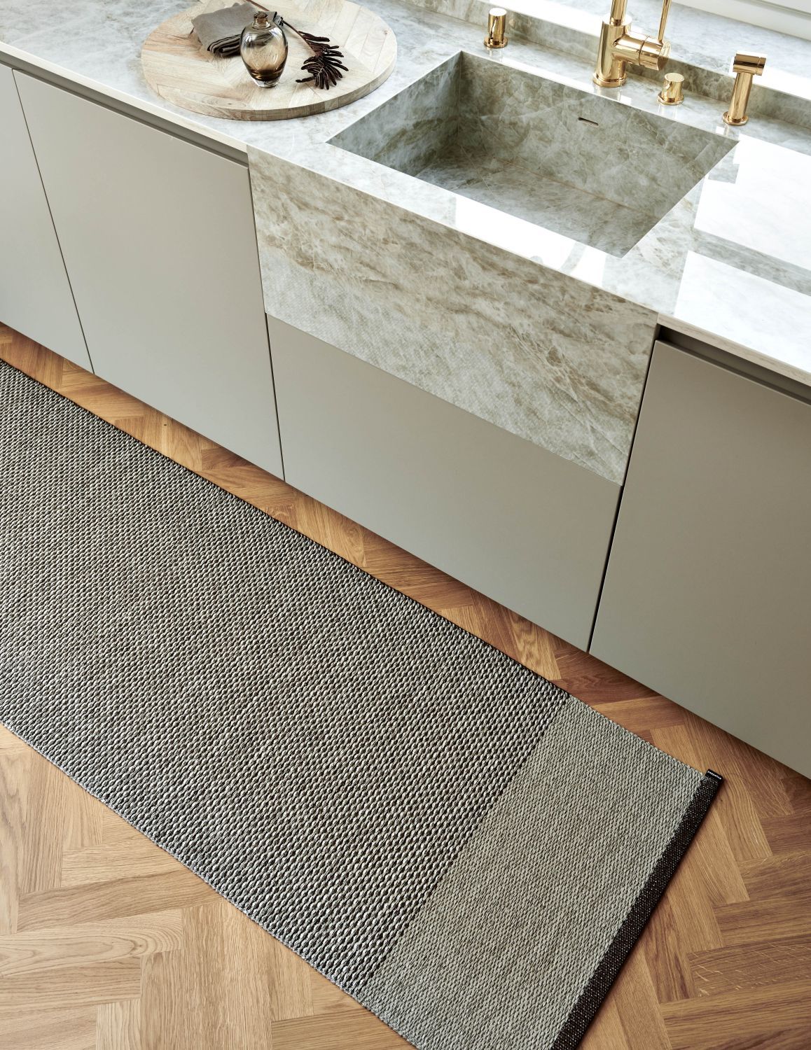 Edit Teppich 60 x 85 cm TAUBENBLAU / RAUCHBLAU / STONE Pappelina EINZELSTÜCK