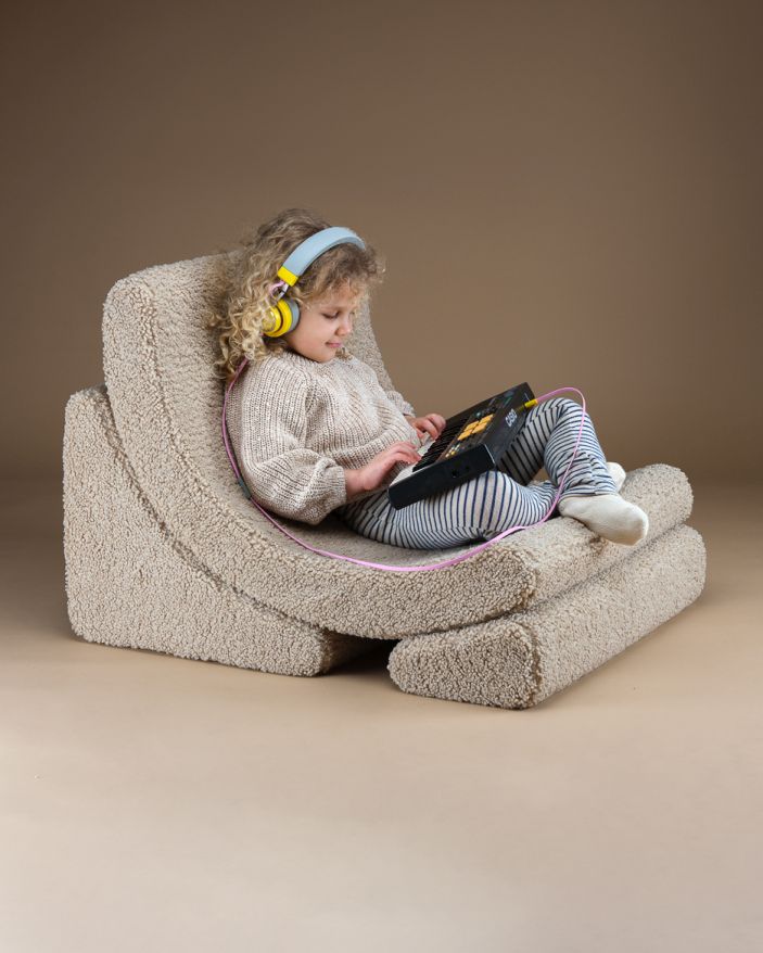 Mond Kindersessel Teddystoff Wigiwama