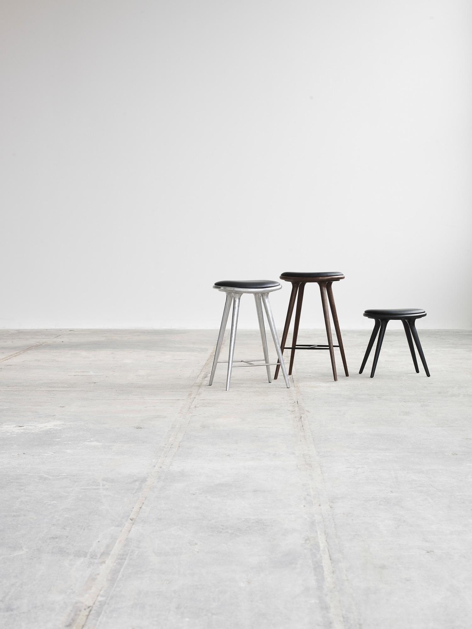 Stool Hocker / Barhocker Aluminium Mater