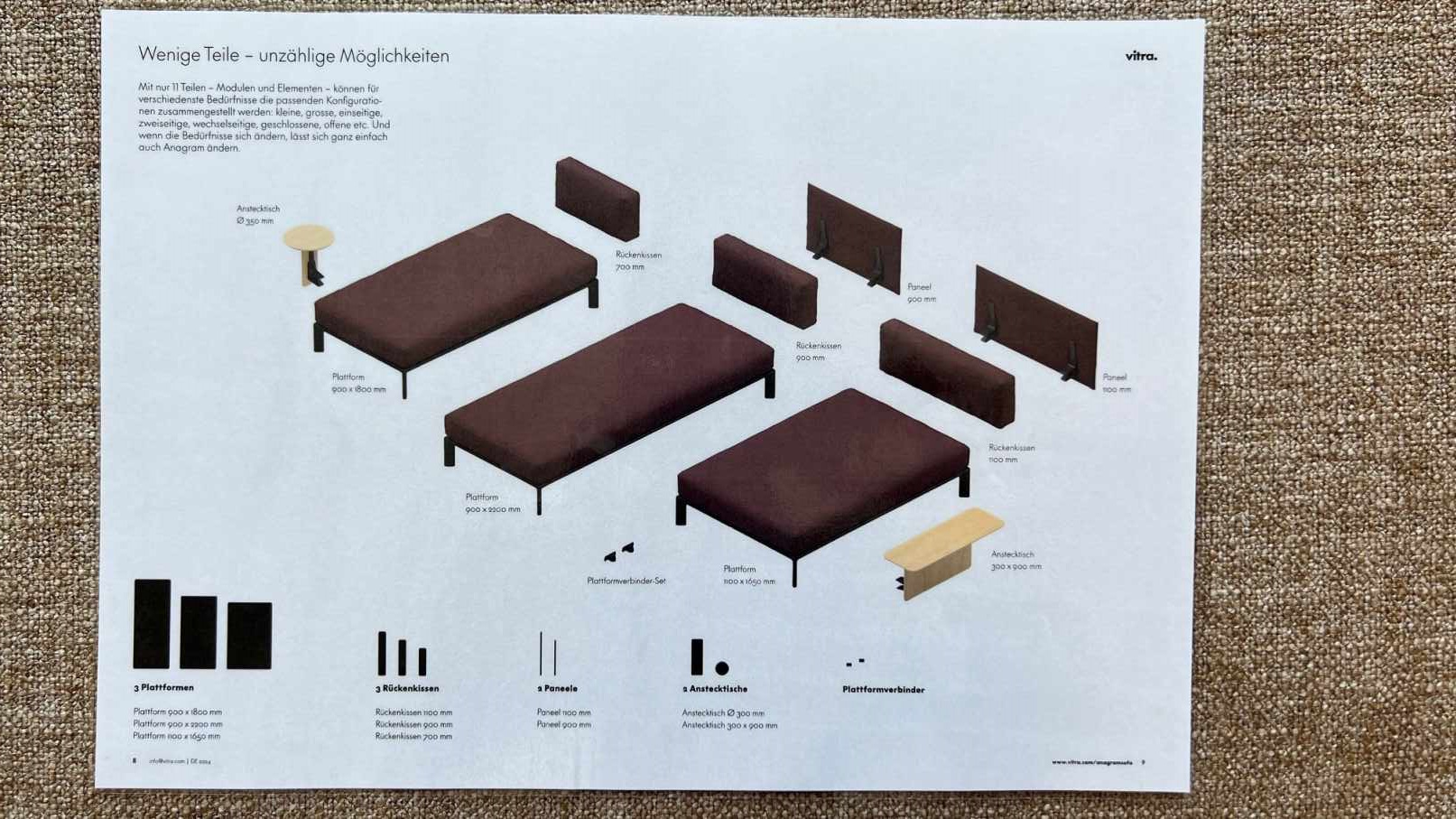 Anagram Sofa Kombination Vitra AUSSTELLUNGSSTÜCK