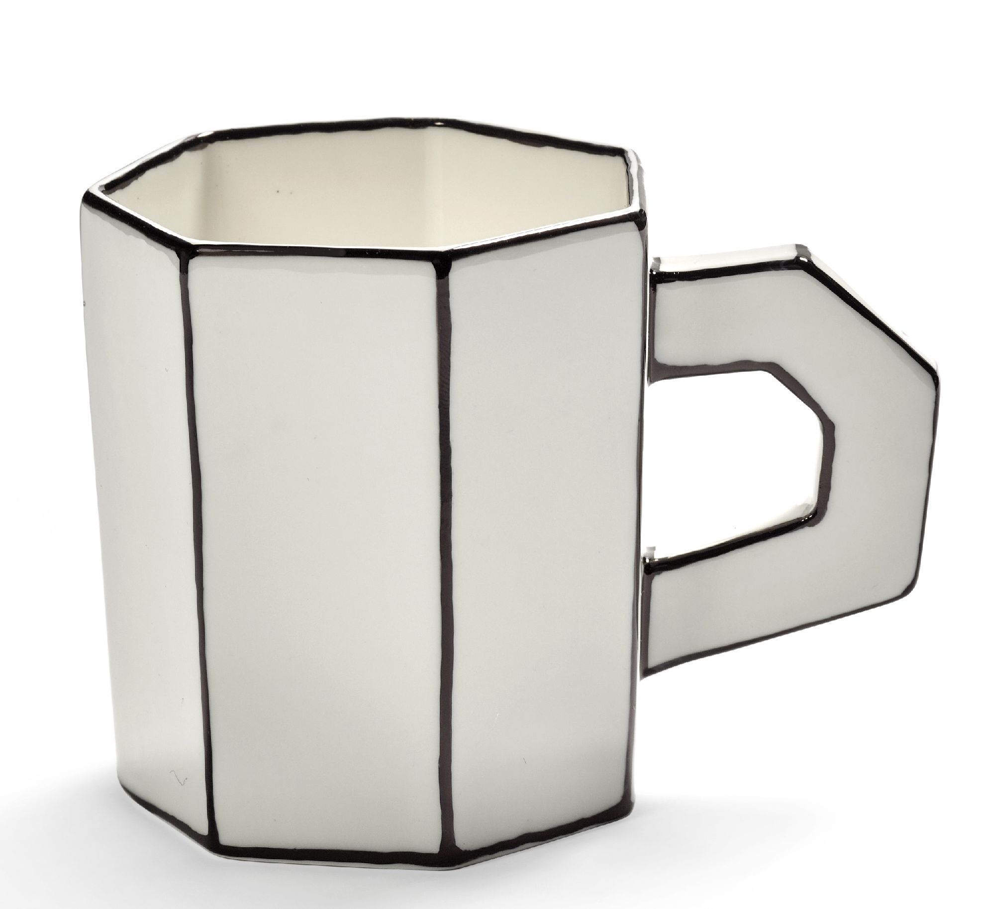 Teetasse Weiß/Schwarz Carte Blanche Serax  