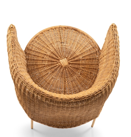 Caribe Natural Dining Chair Stuhl Outdoor ames Rohes Naturmaterial / Gelb