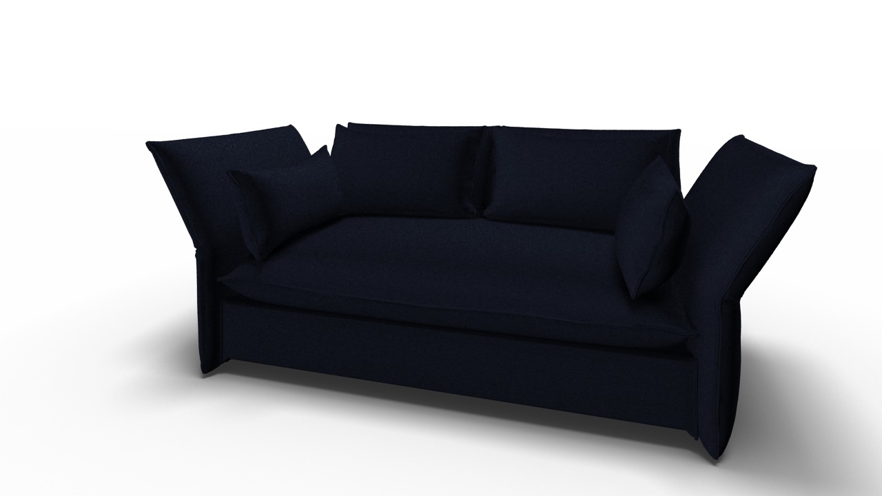 Mariposa 2-Sitzer Sofa Dunkelblau Vitra