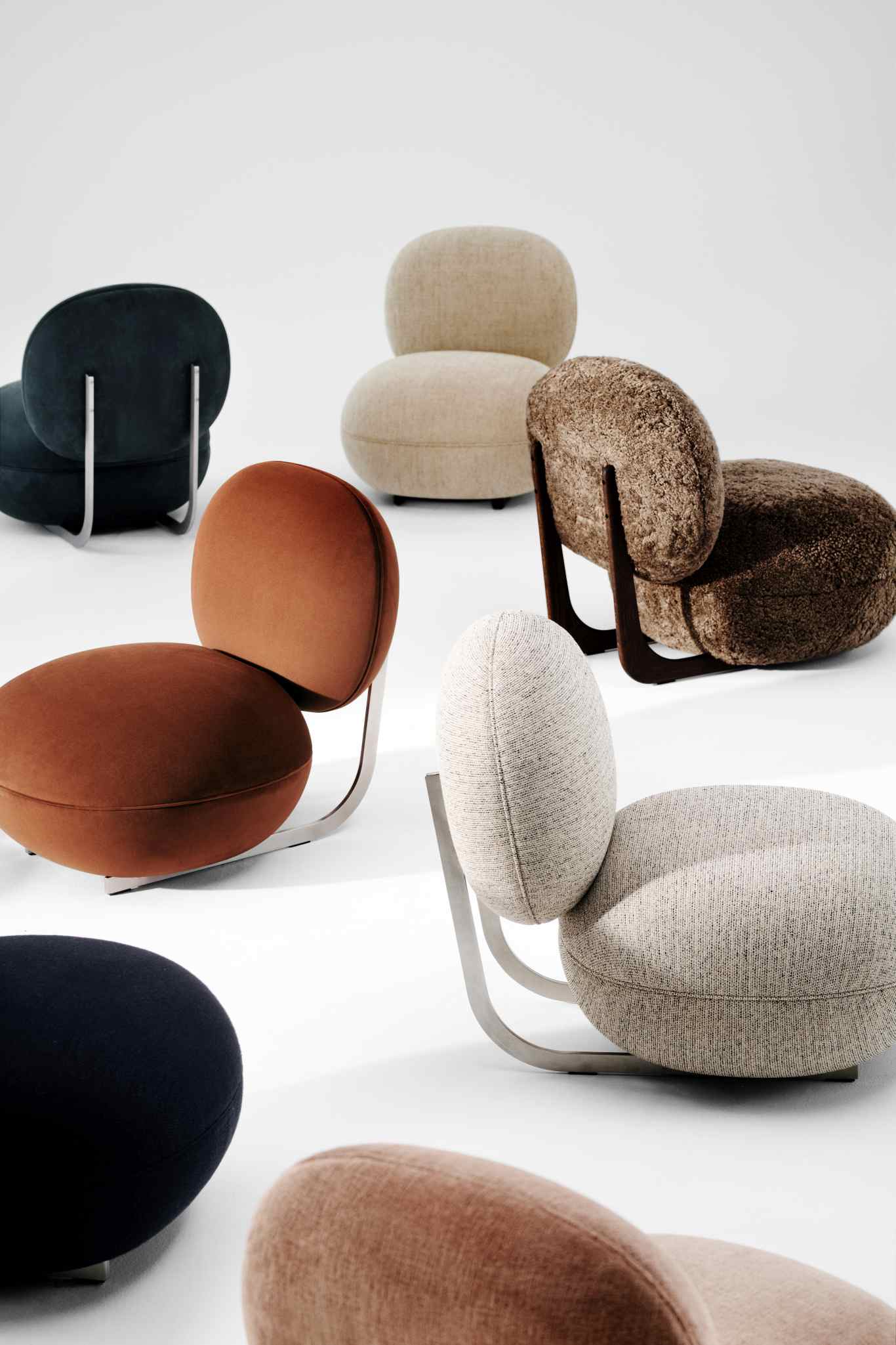 Copper Lounge Chair Sessel Holzgestell NORR11