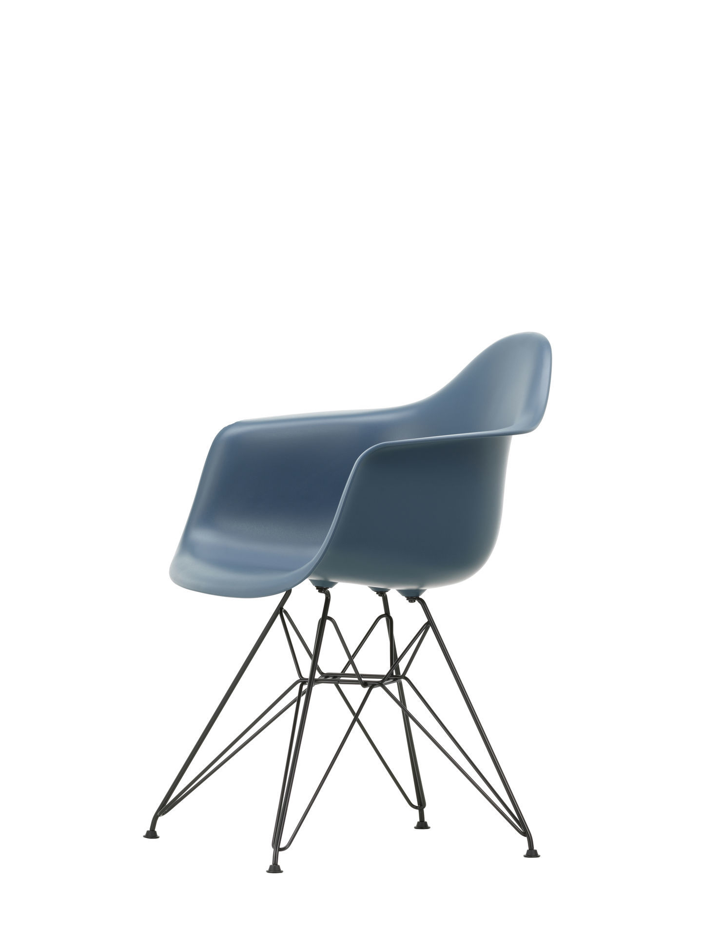 Eames Plastic Arm Chair DAR Stuhl Vitra Verchromt - Eisgrau