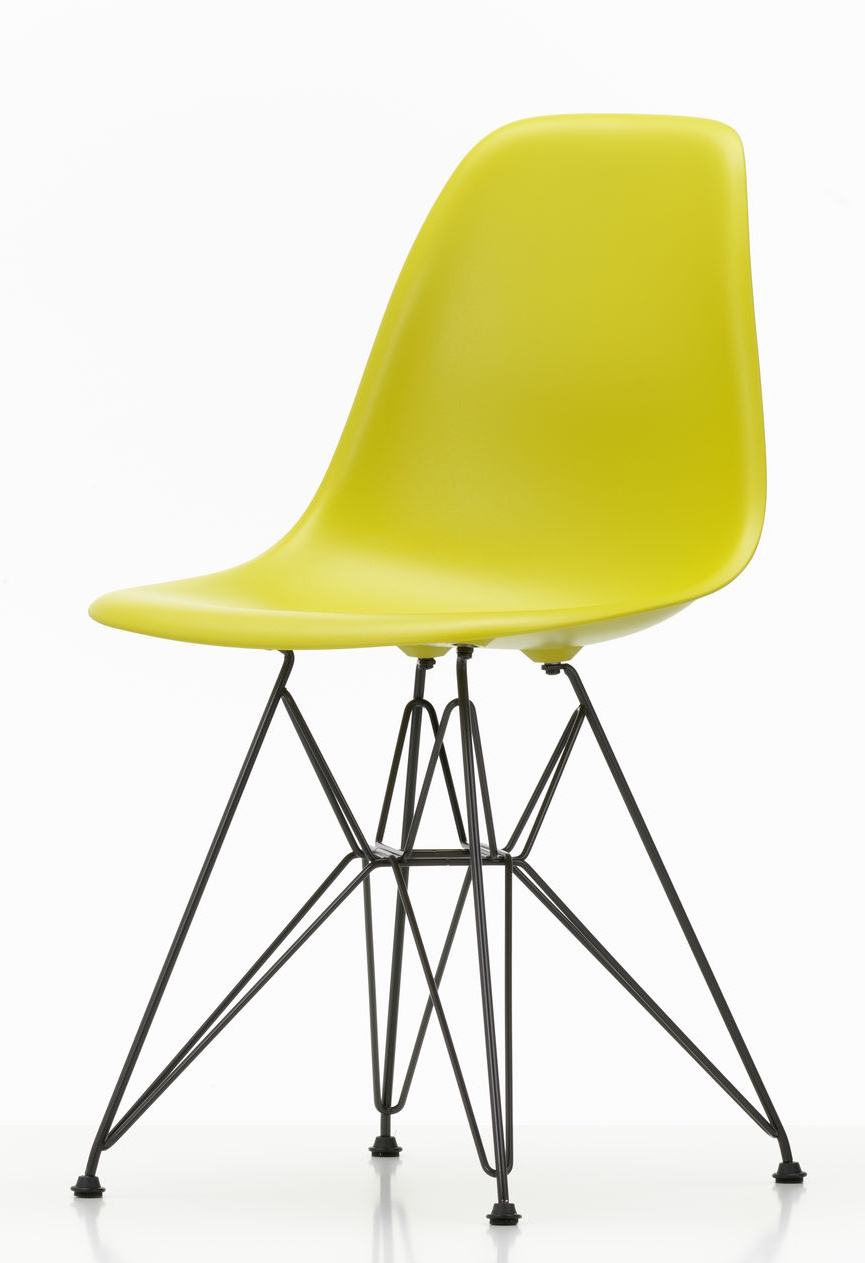 Eames Plastic Side Chair DSR Stuhl SENF / GESTELL SCHWARZ Vitra EINZELSTÜCK