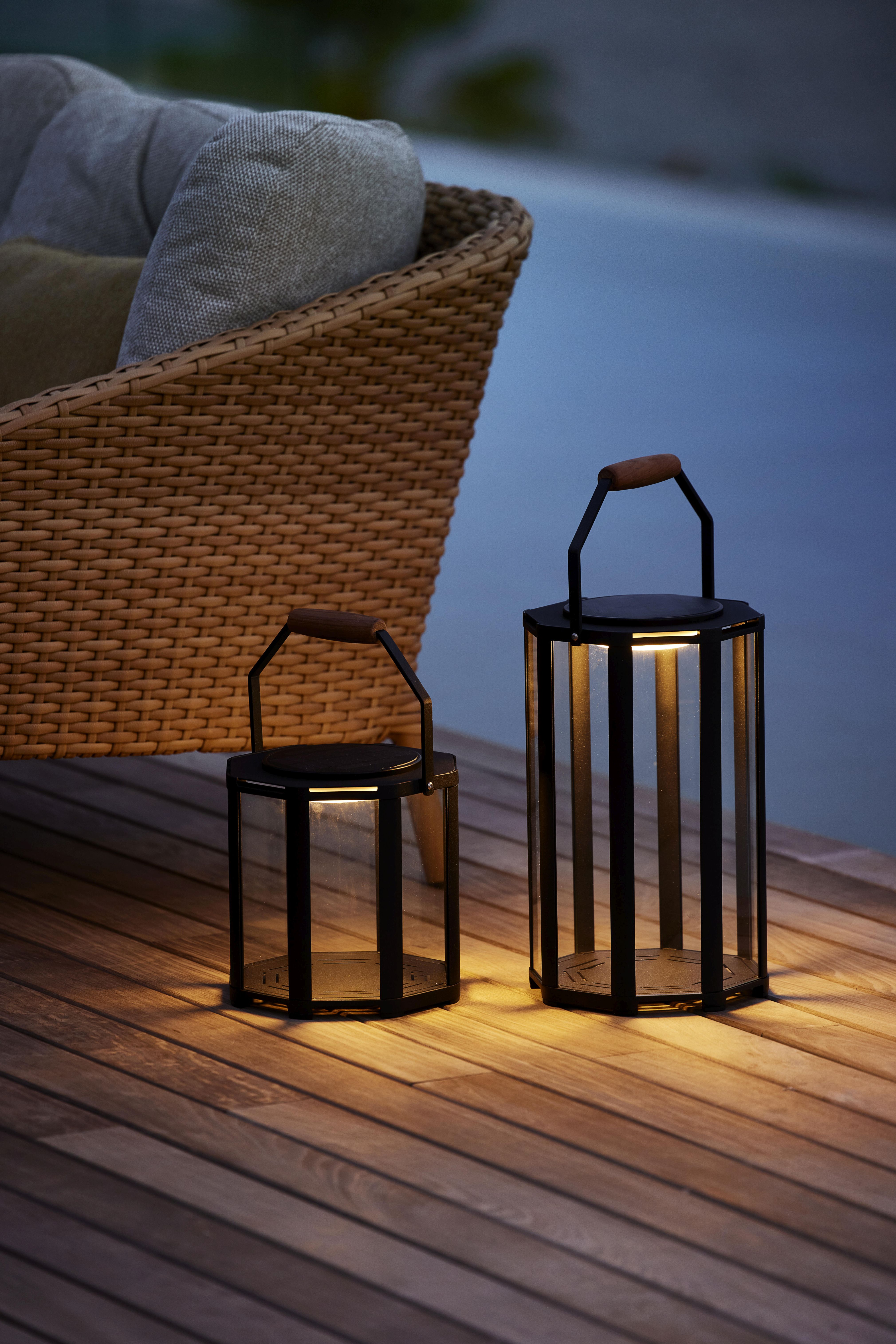 Lightlux Laterne Teak Small Cane-Line
