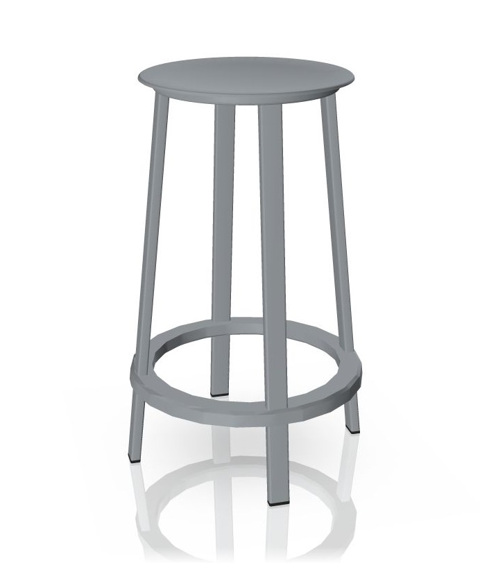 Revolver Bar Stool Barhocker HIGH 76 cm Steel SKY GREY Hay EINZELSTÜCK 