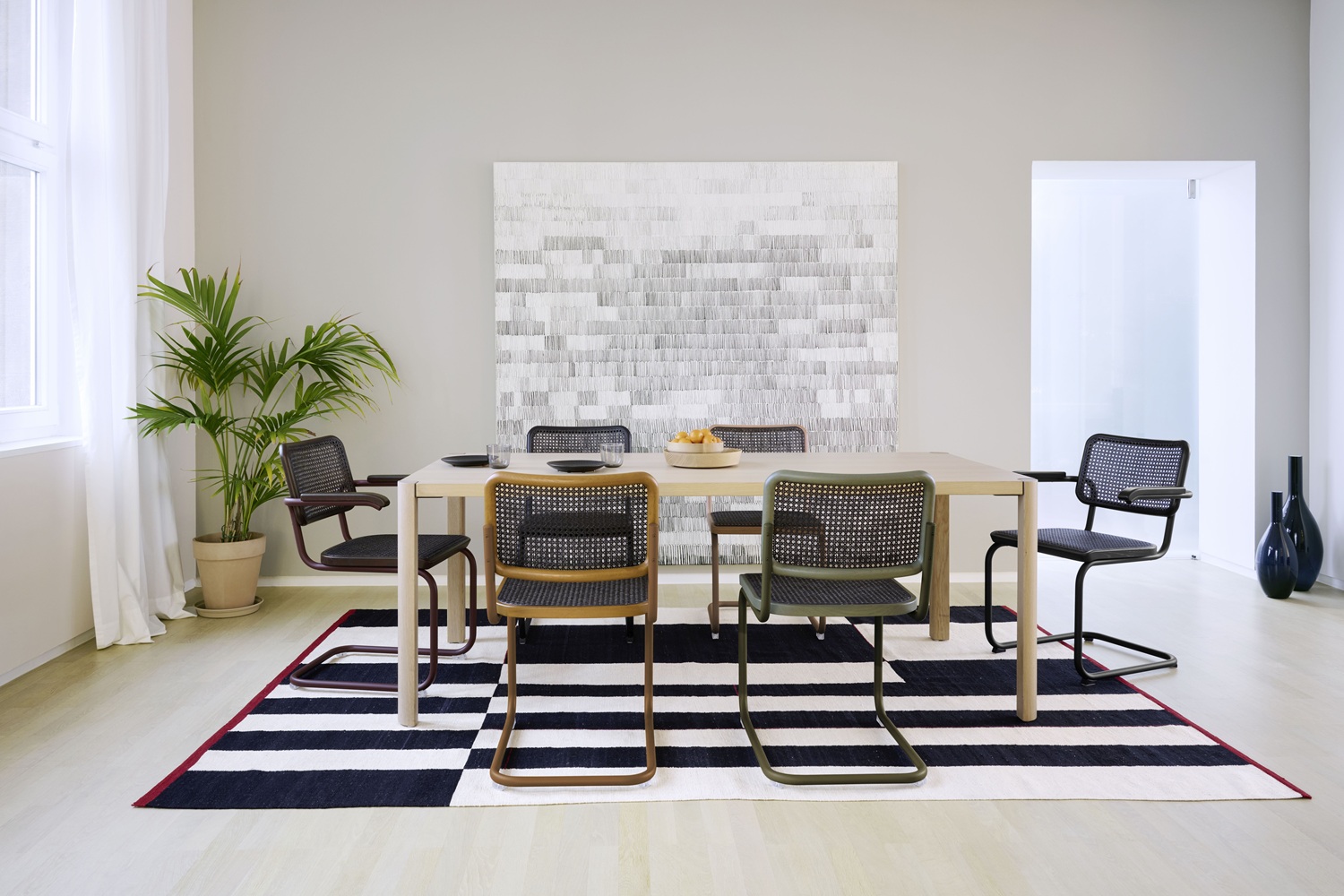 S 32 V Stahlrohr Klassiker Freischwiger CHROM / SCHWARZ Thonet VORZUGSKOMBINATION
