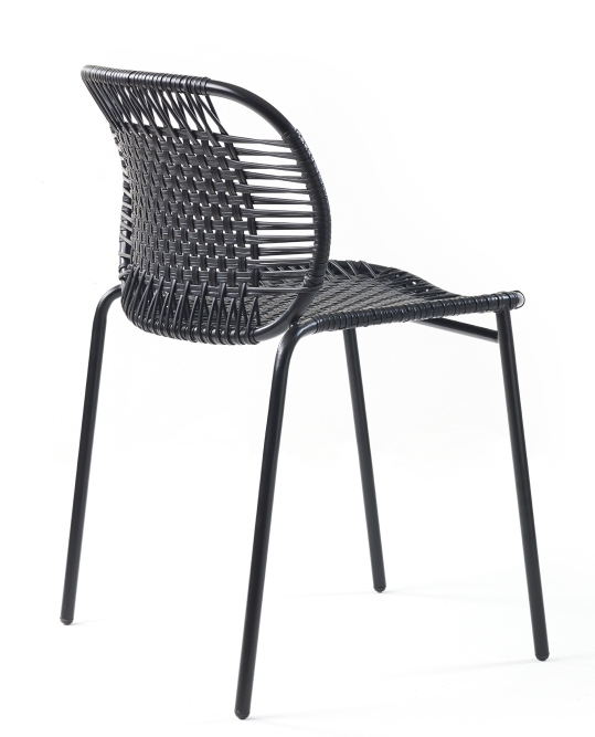 Cielo Stacking Chair Stapelbarer Stuhl Outdoor ames Schwarz - Schwarz