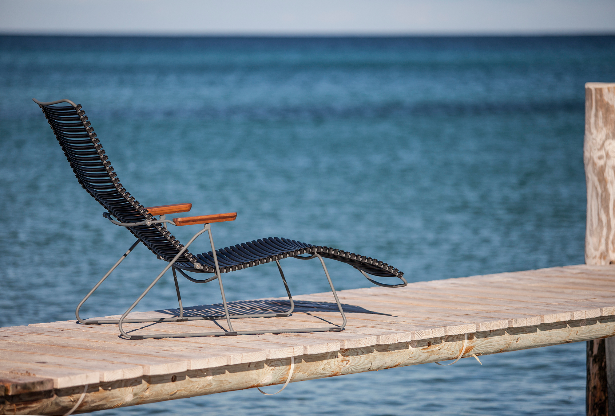 Click Sunlounger Outdoor Sonnenliege Houe Schwarz