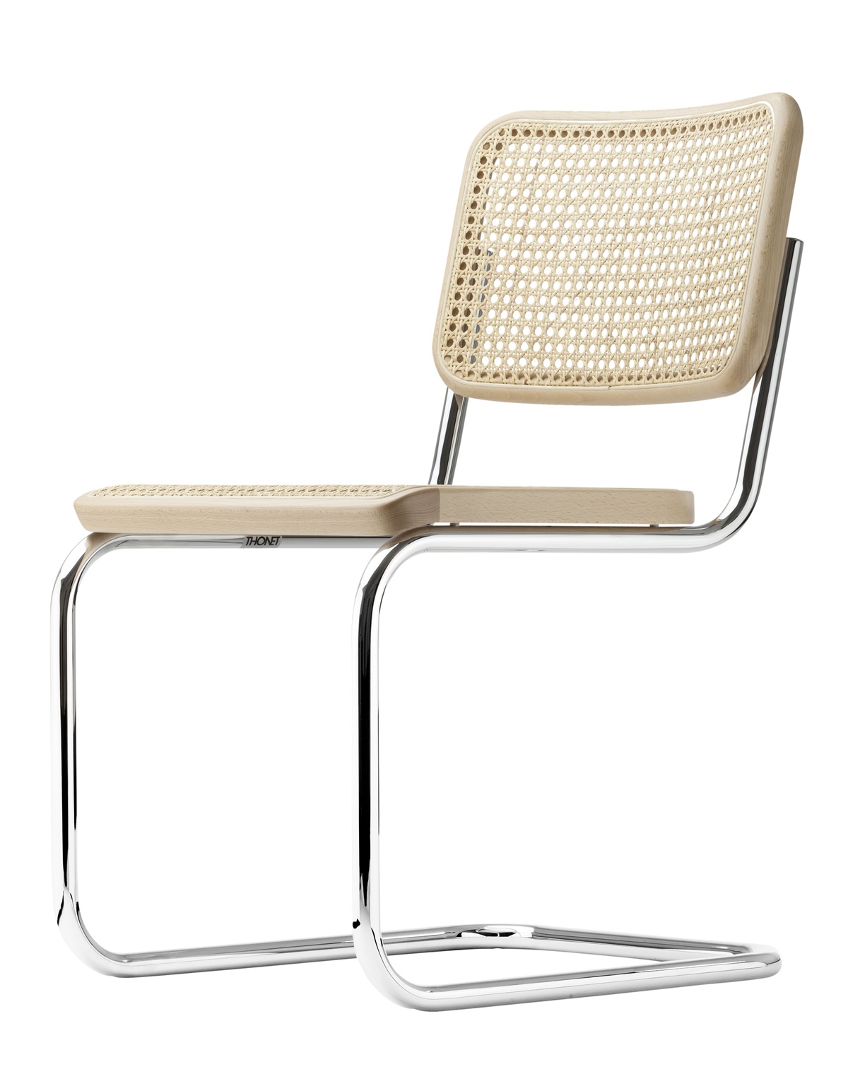 S 32 V Stahlrohr Klassiker Freischwiger CHROM/NATUR Thonet VORZUGSKOMBINATION