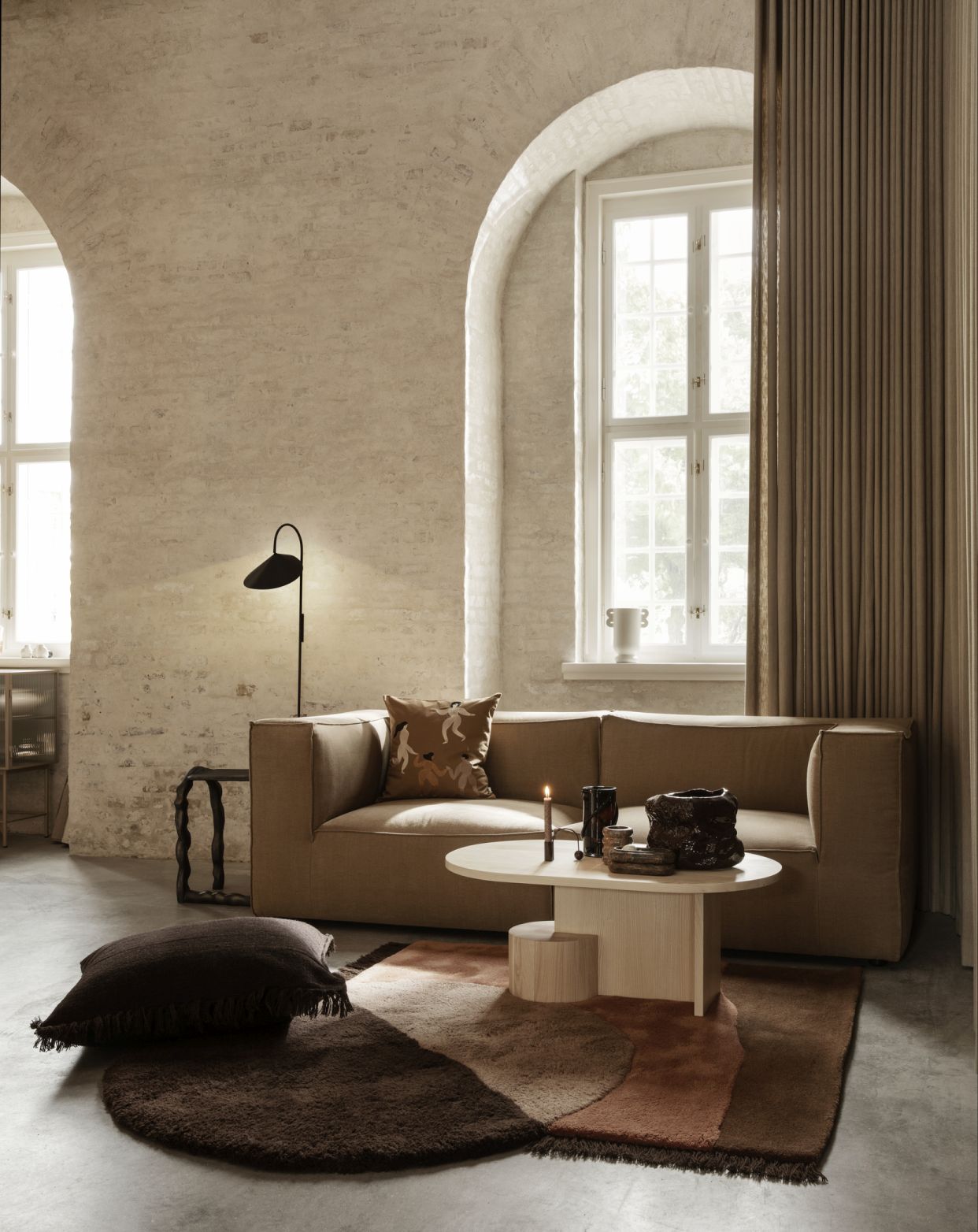 Catena Sofa groß Combi1 Baumwolle und Leinen Ferm Living
