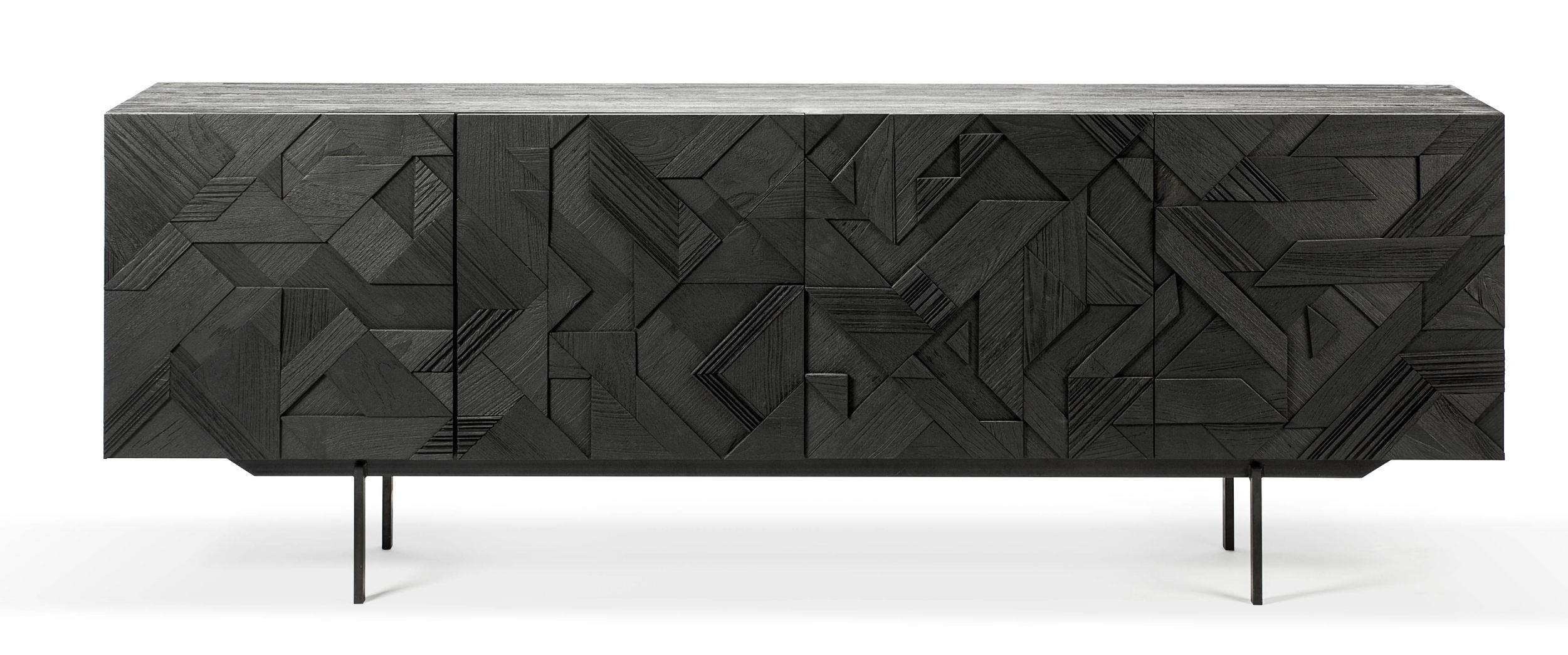 Graphic Teak Anrichte schwarz Ethnicraft