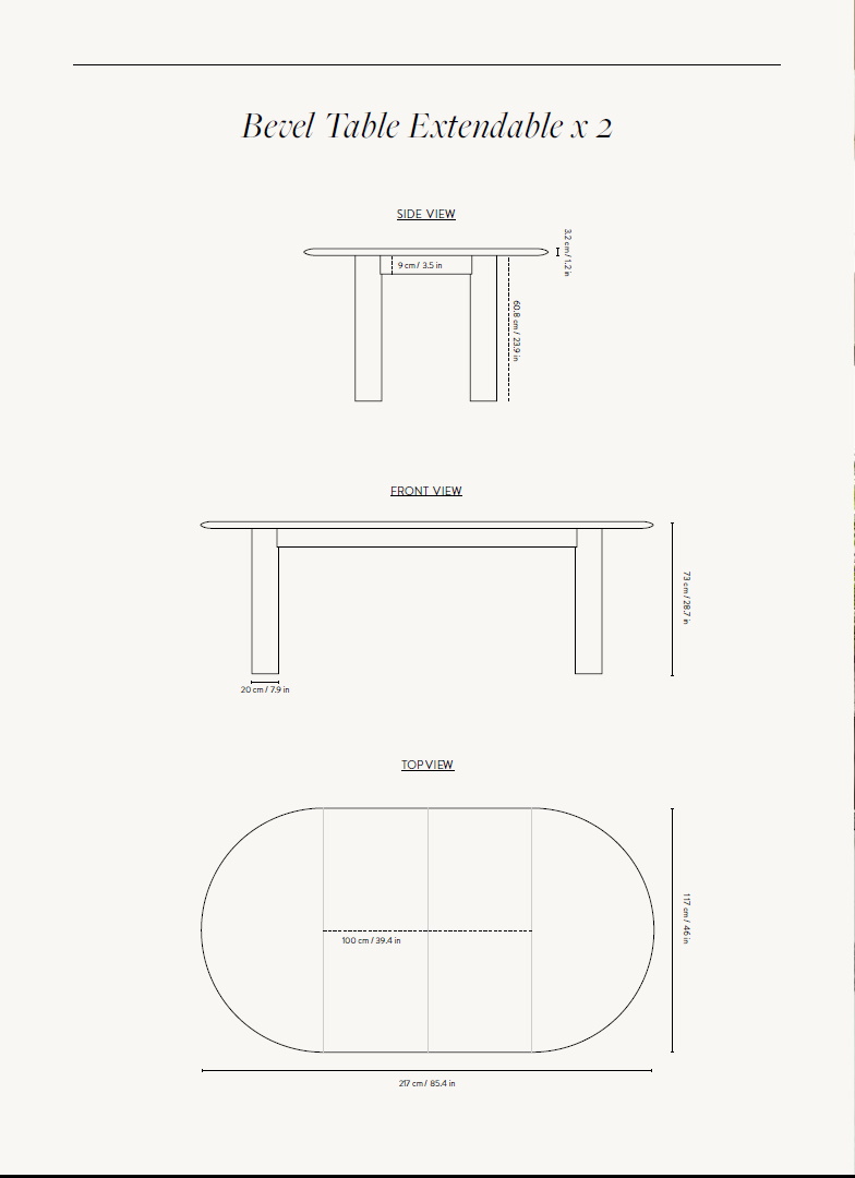 Bevel Table - Extendable X 2 Ausziehtisch Eiche geölt weiß Ferm Living