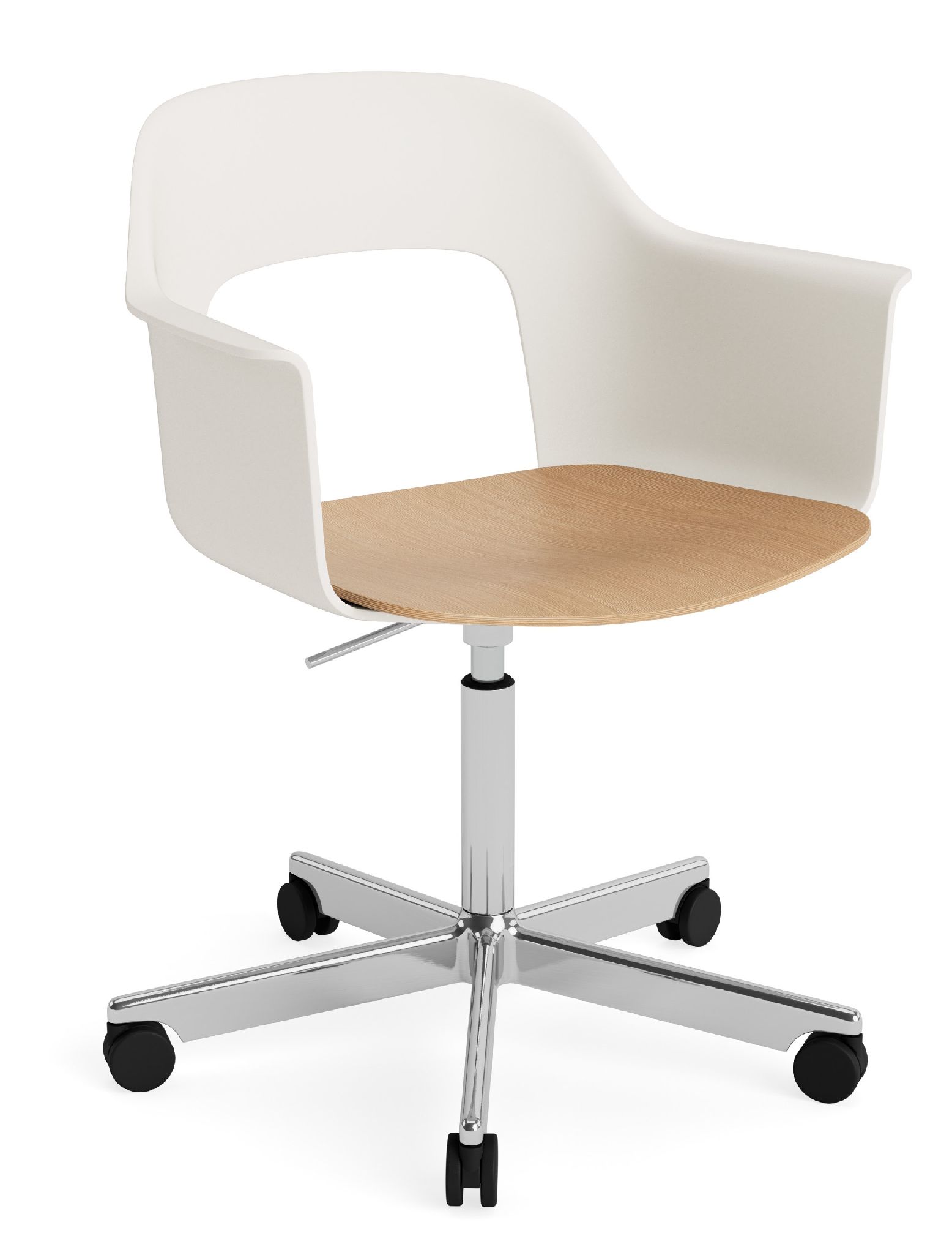 Layout Armchair 242 Armlehnstuhl 4-Sternfuß Gasfeder mit Drehfunktion Hay