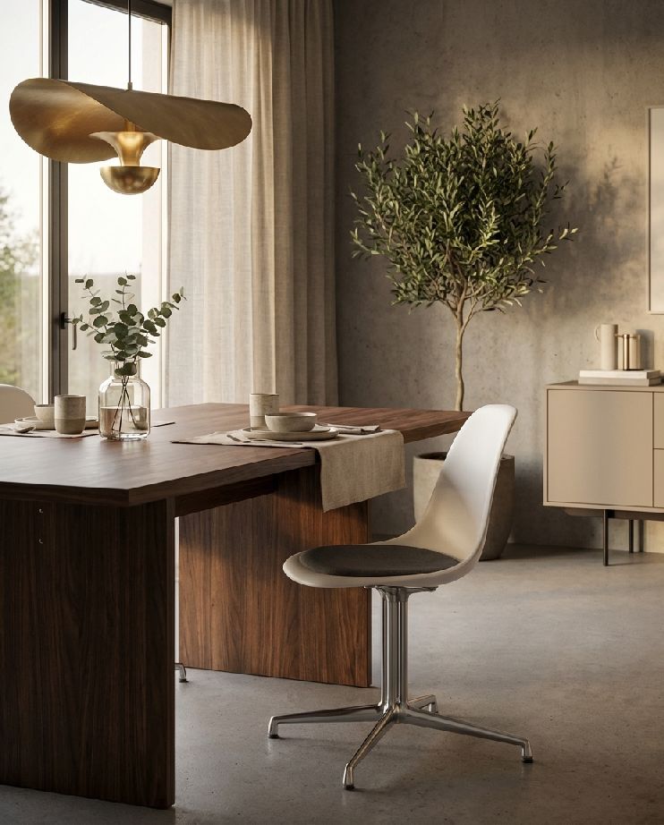 Eames Plasic Side Chair DSL RE Stuhl mit Sitzpolster Vitra 