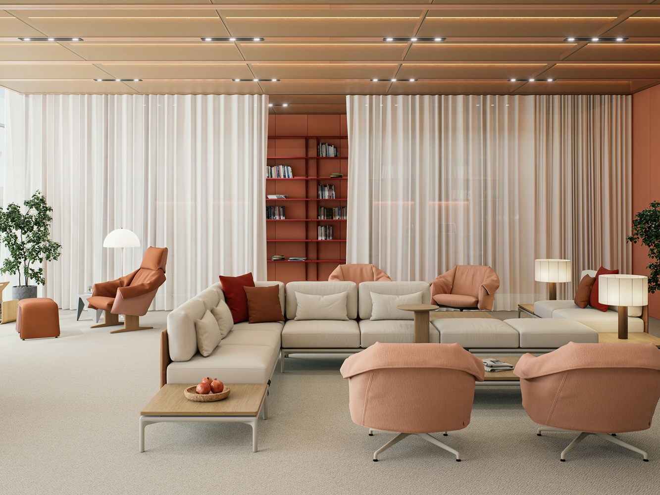 Bascule Highback Sessel mit Bank Vitra