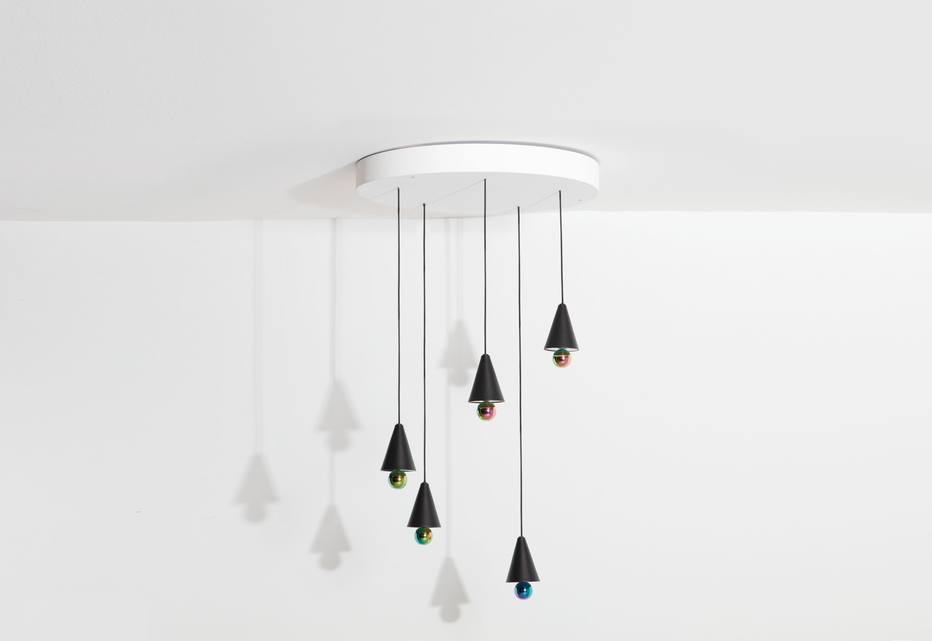 Cherry Pendant light Pendelleuchte 5-er Set Runde Platte Petite Friture