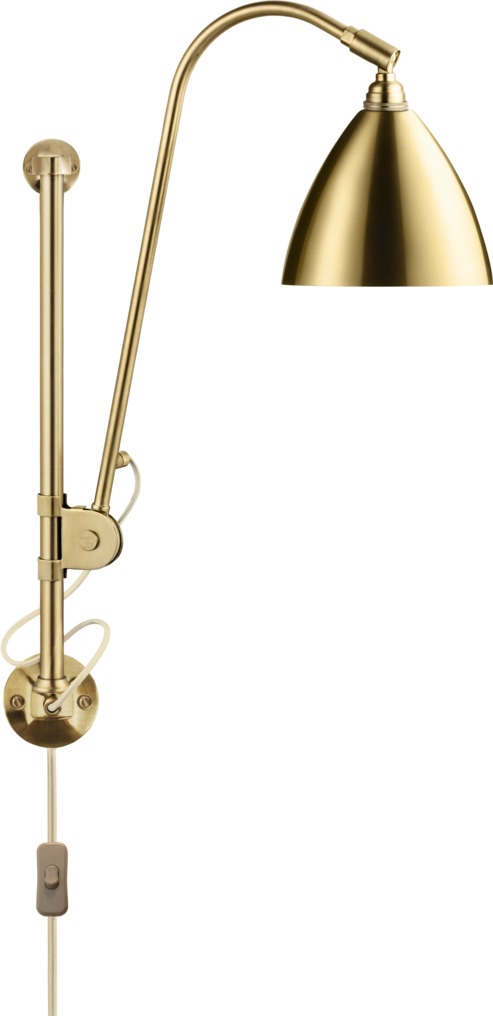 Bestlite BL5 Wandleuchte Messing von Gubi: Verstellbare Messinglampe mit konischem Lampenschirm für Innenräume.