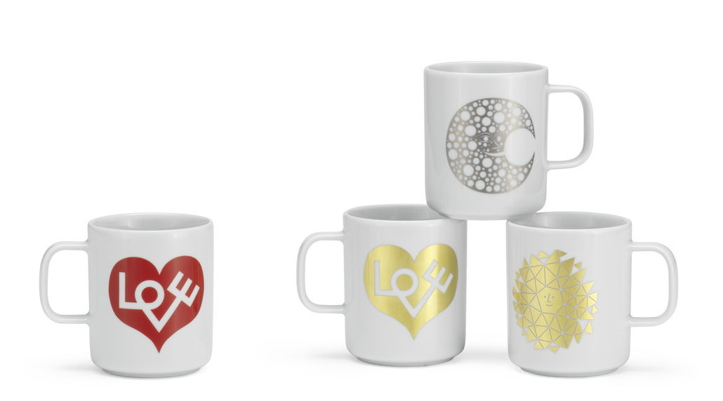 Coffee Mugs NEW Love Heart gold Tasse Vitra EINZELSTÜCK