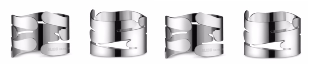 Barkring Serviettenring BM17 4-er Set Alessi  EINZELSTÜCKE