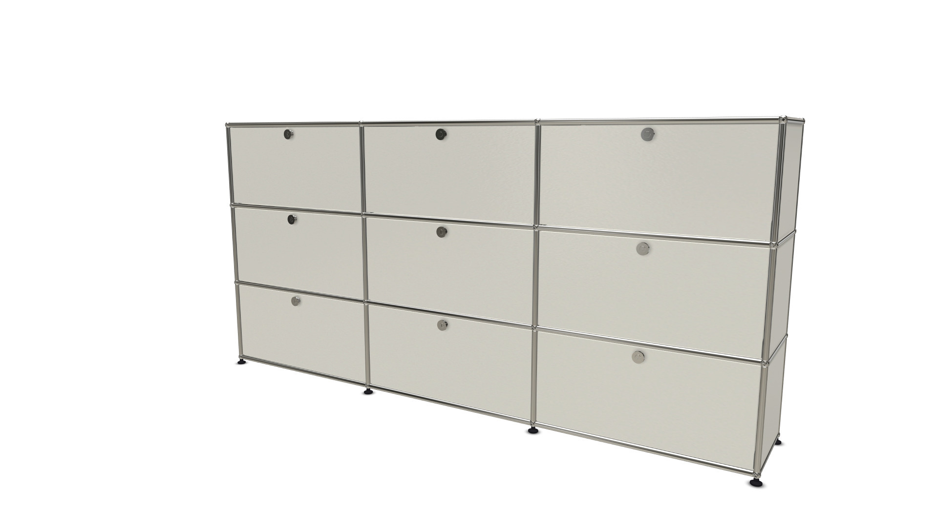 USM Haller Highboard 9 Klappen -  braun