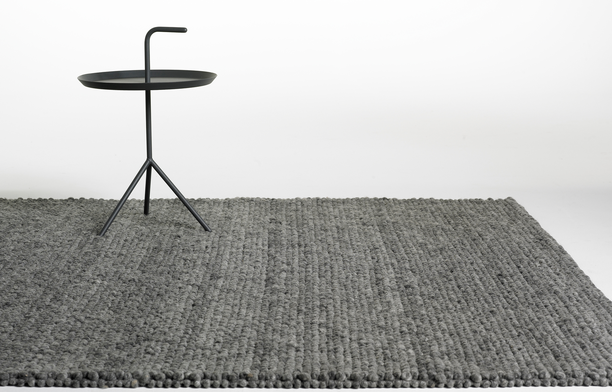 Peas Teppich L 140 cm Medium grau Hay