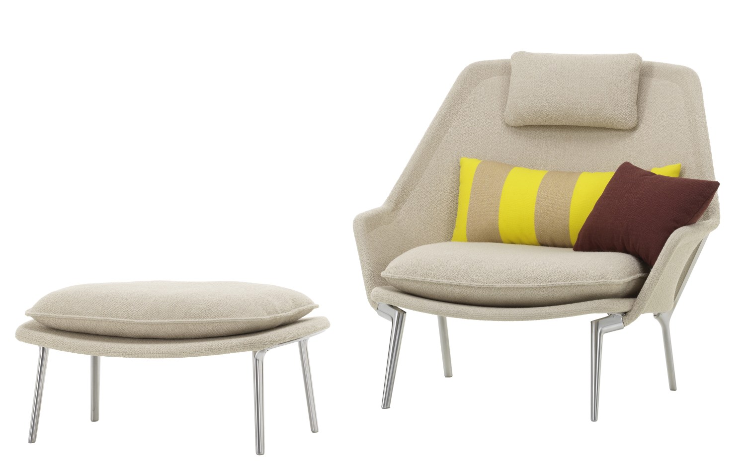 Slow Chair & Ottoman Sessel Stoff Vitra 