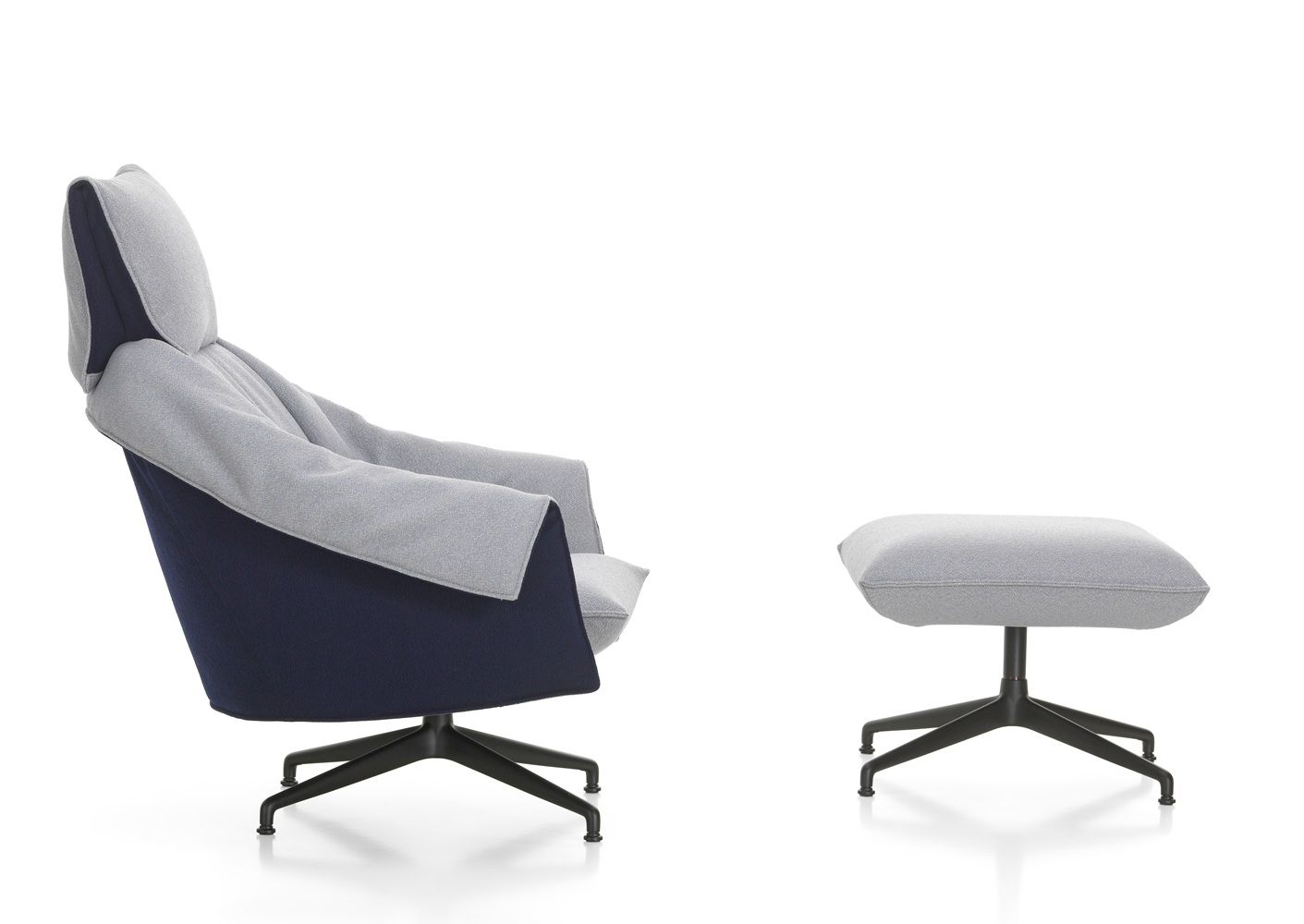 Bascule Highback Sessel mit Ottoman Vitra