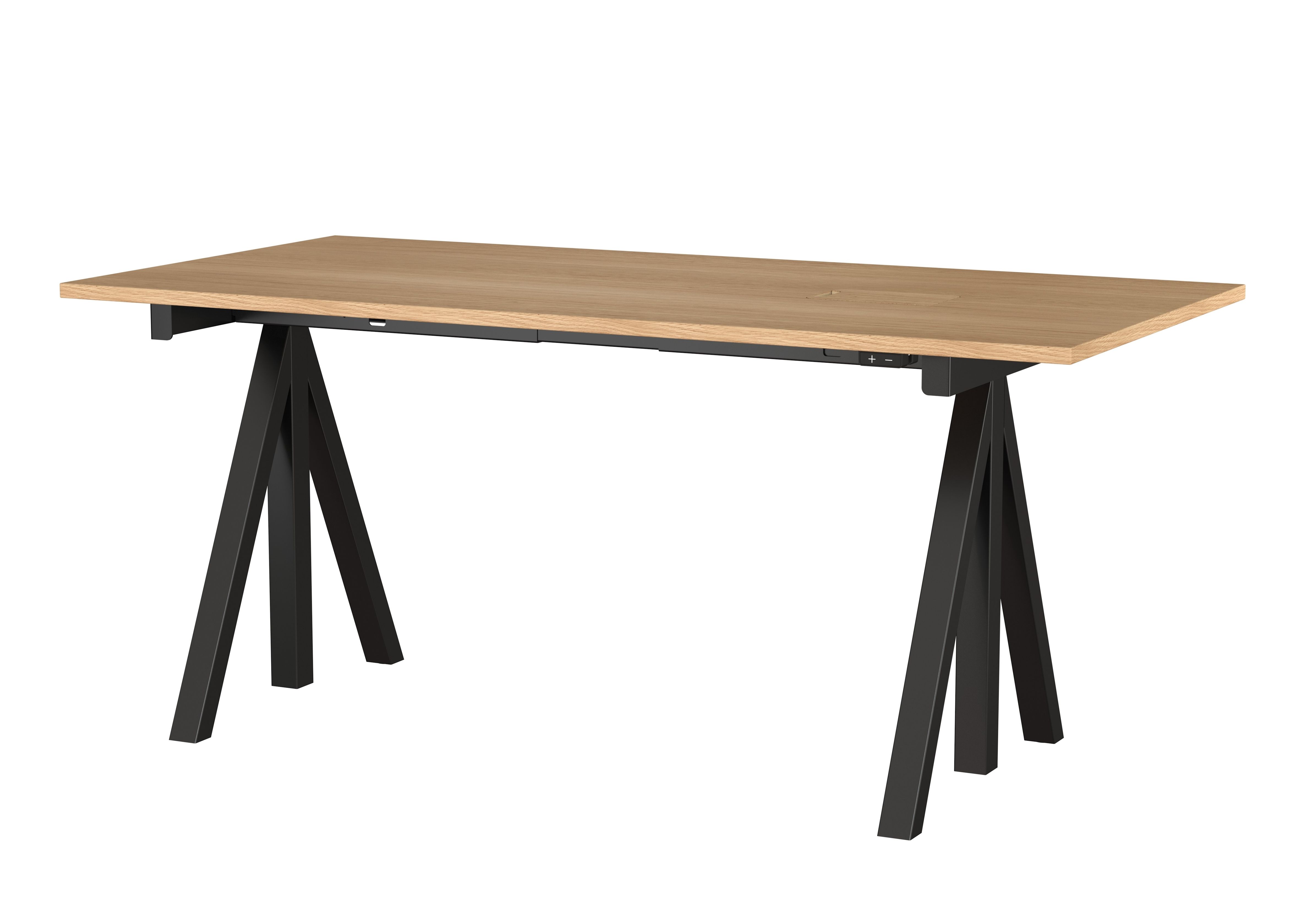 Works Schreibtisch höhenverstellbar B160cm Gestell schwarz String Furniture