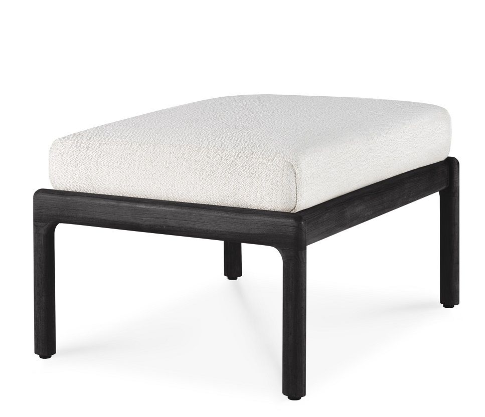 Jack Outdoor Polsterhocker Teak Schwarz Ethnicraft