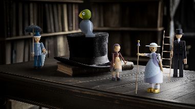 Songbirds Singvögel Holzfigur Nachtigall Kay Bojesen