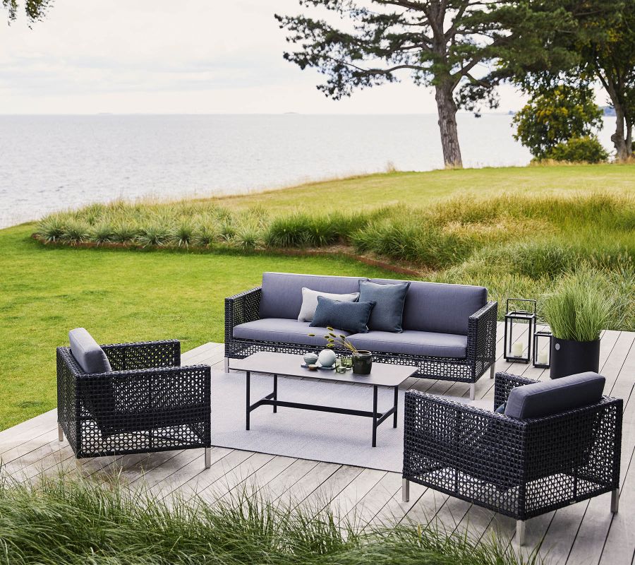 Connect Outdoor Loungessessel inklusive Sitzpolster in grau Cane-Line SONDERAKTION