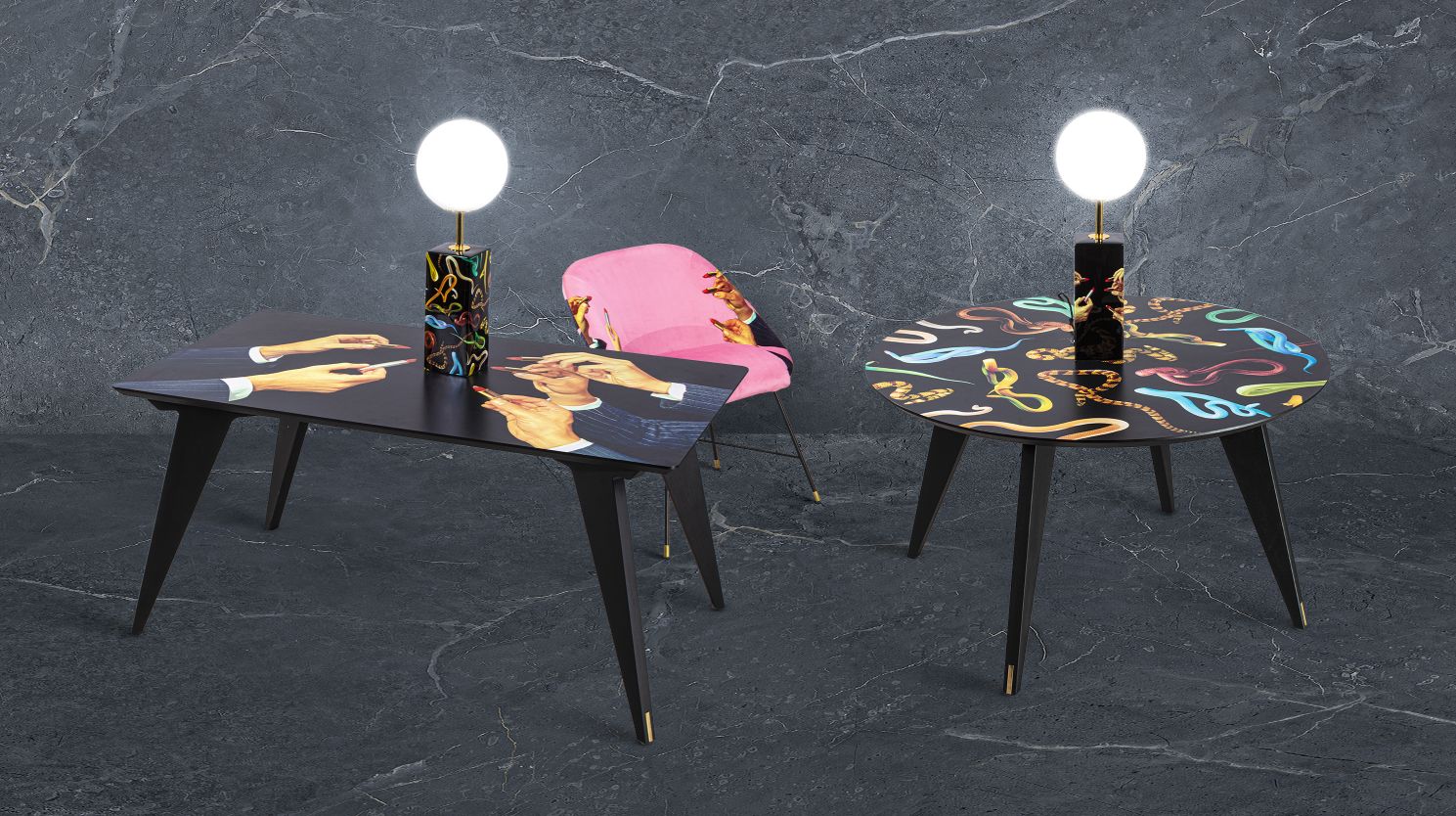 Toiletpaper Round Table Snakes Esstisch Seletti