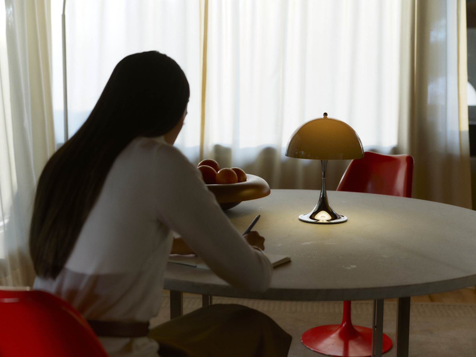 Panthella 250 Portable Chrom Akkuleuchte / Tischleuchte Louis Poulsen