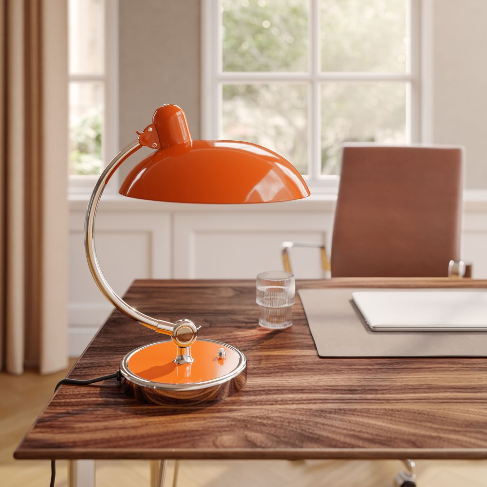 Kaiser idell 6631 T Luxus Tischleuchte RAL 2004 Reinorange SONDEREDITION Fritz Hansen