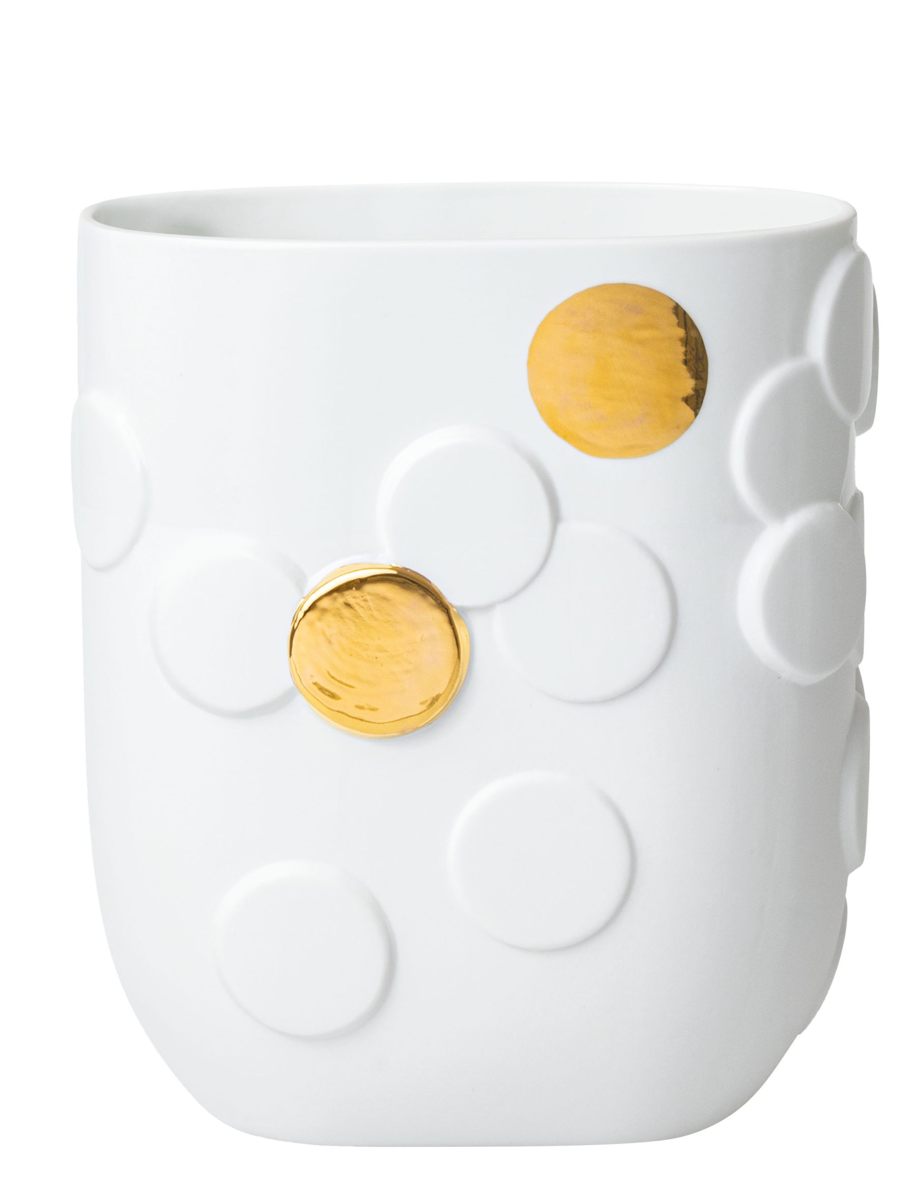 Goldener Punkt Vase Räder