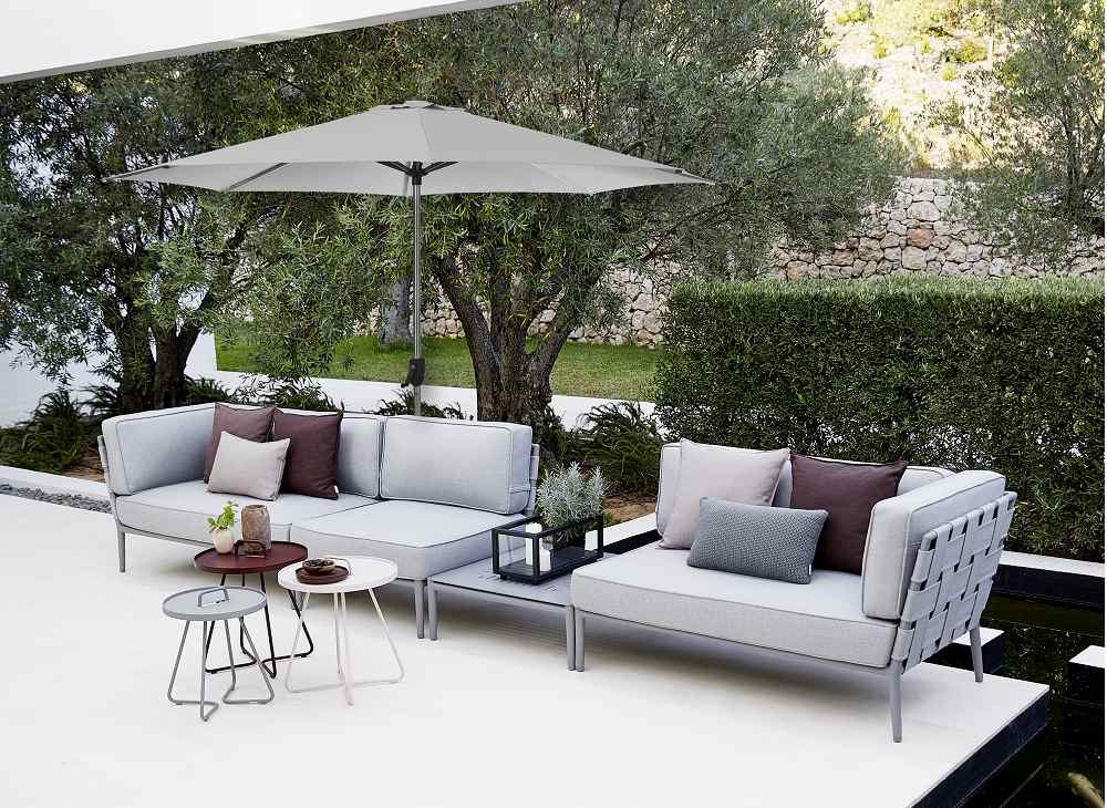 Sunshade Parasol Sonnenschirm mit Kurbel Cane-Line