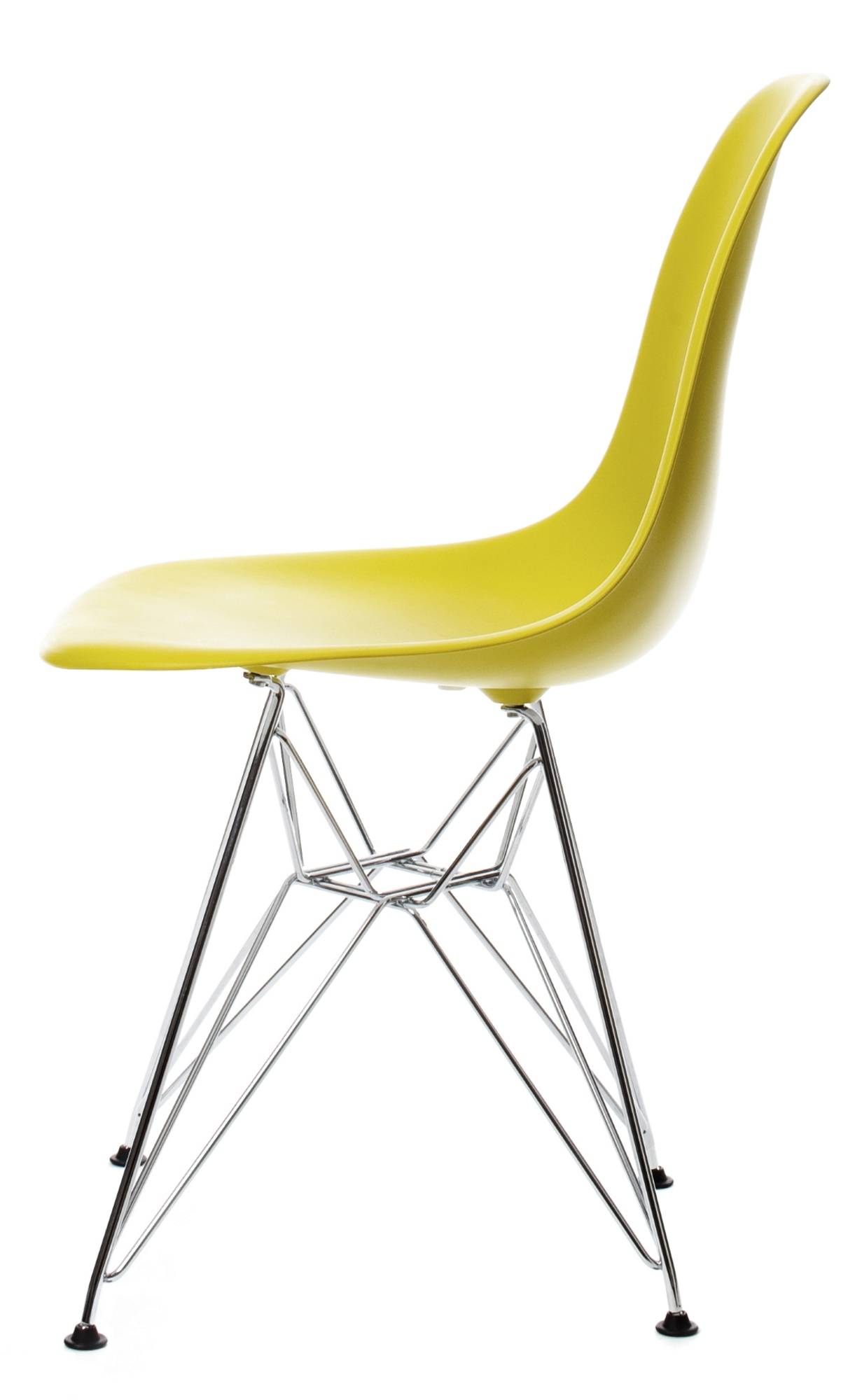 Eames Plastic Side Chair DSR Stuhl Vitra Chrom-Senf